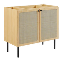 Modway - Chaucer 36" Armoire de toilette de salle de bain (lavabo non inclus) - Chêne-MDF et panneau de particules