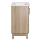 Modway - Miles 24" Vanette de salle de bain - Chêne blanc-Capsules de pied non marquées