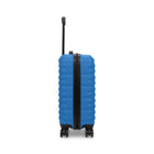 Swiss Mobility - Valise de cabine à coque rigide 21.50po de la collection QUAD - Bleu-Double roulettes pivotantes à 360 degrés pour un roulement fluide et silencieux (8 roues)