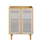 Modway - Calla 24" perforé Métal Armoire de toilette de salle de bain (lavabo non inclus) - Chêne-Assemblée requise