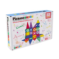 Picasso Tiles - Tuiles Magnétiques - Ensemble de 33-Apprendre en jouant: Jamais trop tôt pour commencer à développer la créativité des enfants. Les enfants peuvent acquérir un sens aigu de la couleur, des formes géométriques, y compris le nombre de formes 3D, les polarités magnétiques et la conception architecturale dès le plus jeune âge.