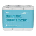 Perk - Essuie-tout - 160 feuilles par rouleau - 24 rouleaux - Blanc-Solution durable et économique, fabriquée à 100 % de fibres recyclées
