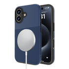 AXS - PROTech Plus MagSafe Compatible Sleek Dual-layered Anti-Shock Case for Apple iPhone 16 - Bleu Astral-Résistant aux chutes jusqu’a 10 pieds