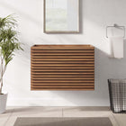 Modway - Render Fixation murale de 30" Armoire de toilette de salle de bain (lavabo non inclus) - Noyer-Calleton de montage compatible avec les cloisons sèches