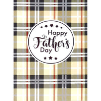 Mill Brook Studio - Cartes De Souhaits De La Fête Des Pères 5-3/8 po x 7-3/4 po / Enveloppes - Paquet De 18 - à Carreaux-Cartes de souhaits qualité boutique