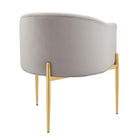 Modway - Savour Touffe Performance Velvet Chaise d’accent - Gris clair-Assemblée requise