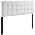 Modway - Lily Biscuit Touffé Performance Velvet Tête de lit Queen, Blanc-Luxueuse tête de lit reine moderne