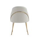 Manhattan Comfort - Lot de 2 chaises de salle à manger modernes Gracie 61,5 cm en similicuir, coloris pierre et or-Assemblage minimal requis Matériel inclus