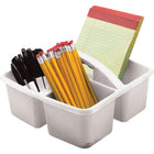 Teacher Created Resources - Stockage en plastique blanc Caddy, Pack de 6-Caddie de stockage en plastique