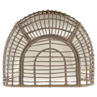 Manhattan Comfort - Fauteuil œuf autoportant moderne Spezia 33,46" pour patio, beige et crème-Assemblage à domicile requis Tout le matériel inclus