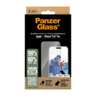 PanzerGlass - Ultra-Wide Fit Protecteur d'écran iPhone 16 Pro Max - Transparent-Le revêtement AB a prouvé qu'il tue jusqu'à 99,99 % de toutes les bactéries de surface courantes