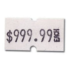 Motex - Étiquettes permanentes MX5500 Plus - 1 ligne - 8 caractères - blanc - 10000 étiquettes-1 ligne - 8 caractères