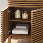 Modway - Render 24" Vanette de salle de bain - Blanc noyer-Coiffeuse à grains de noyer