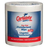 Certainty Plus lingettes desinfectantes - non parfume - 8 po L x 5 po l - 1500 lingettes par rouleau - 2 rouleaux par caisse-Lingette desinfectante