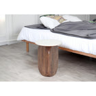 Brassex - Table d'appoint 193762 Odin - noyer/blanc-Design de base unique