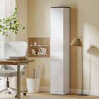 HOMCOM armoire de rangement de salle de bain mince 71 po avec tiroir - blanc-Conception de sécurité anti-basculement 