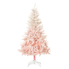 HOMCOM - Arbre de Noël artificiel de 5ft décoration maison ouverture automatique - Rose-Arbre de Noël artificiel de 5 pieds de haut dans un style d'épinette réaliste 