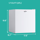 Koolatron - Réfrigérateur compact à compresseur avec congélateur - 1,7 pi3 - Blanc-Porte réversible avec poignée encastrée