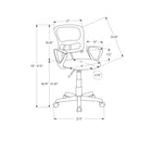 Monarch Specialties - 7260 Chaise De Bureau Multi-Position- Meche Noir -10