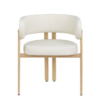 Brassex - Chaise de visite 738405 Brayden - ensemble de 2 - crème-Comprend : 2 chaises de salle à manger