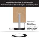 Hudson&Canal - Meuble TV Campello pour téléviseurs jusqu'à 78" - Blanc aulne-9