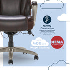 Serta® - Fauteuil de luxe SmartLayers™ Hensley Big & Tall, brun-Garantie limitée Serta de 10 ans