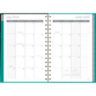 Mead - Agenda scolaire hebdomadaire/mensuel papillon d'argent 2024-2025 - 5 1/2 po x 8 1/2 po - vert/argent - bilingue-15 mois complets de planification hebdomadaire mensuelle + 3 feuilles étalées