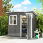 Outsunny - Abri de rangement extérieur 7 pi x 4 pi avec fenêtre-Les fenêtres et aérations transparentes améliorent la lumière naturelle et la circulation de l'air
