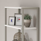 Bush Business Furniture - Bibliothèque avec huche Mehod, blanc (MTH013WH)-Dimensions après assemblage : 29.76 po H x 14.72 po L x 67.67 po P