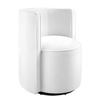 Modway - Della Performance Velvet Tissu Chaise pivotante - Blanc-Chaise pivotante d’accent