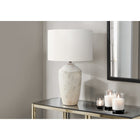 Monarch Specialties - Luminaire - 25 po H Lampe De Table - Béton Ivoire - Abat-Jour Ivoire / Crème - Contemporain - Moderne-Réglez facilement l'éclairage à l'aide de l'interrupteur à 3 voies pratique, compatible avec une ampoule à 3 voies jusqu'à 100 W (non incluse), ce qui vous permet de créer la bonne ambiance pour éclairer ou illuminer doucement votre espace