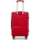 TRAVLR - Valise d'enregistrement légère à coque rigide, 24 po - Rouge-Pieds latéraux pour assurer la stabilité et la résistance aux chocs