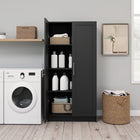Prepac - Cabinet Accent Elite 32 po avec portes à panneaux, cabinet de rangement avec 3 étagères ajustables - Noir-8