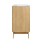 Modway - Soma 36" Vanette de salle de bain - Oak White-Finition du grain du bois