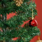 HOMCOM - Arbre de Noël de 6FT support métallique pour intérieur saisonnier vacances-Matériau : PVC, cadre métallique 