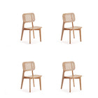 Manhattan Comfort - Chaise de salle à manger Versailles 18,5 po style industriel chic - Nature - Lot de 4-Chaise de salle à manger moderne style industriel chic en rotin parfaite pour la salle à manger lot de 4