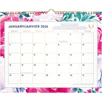AT-A-GLANCE - Calendrier mural mensuel Emily Ley jardin anglais 2026 - 11 7/8 po H x 14 7/8 po l - bilingue-Format des pages : 11 7/8 po H x 14 7/8 po l