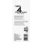 BIC - 4-Couleurs Pastel stylos-bille, pointe moyenne -1,0 mm -Couleurs d’encre classiques assorties- Paquet de 3-Les 4 pointes moyennes de 1,0 mm glissent sur la page, pour un trait coloré, net et précis en bleu, rouge, vert et noir classiques
