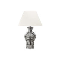 Monarch Specialties - Luminaire - 28 po H Lampe De Table - Résine Grise - Abat-Jour Ivoire / Crème - Contemporain - Moderne-Cette lampe de table contemporaine et élégante de 28 pouces de haut présente un corps en résine grise avec une finition texturée ressemblant à des morceaux de pierre, reposant sur une base en acrylique transparent et surmontée d'un abat-jour sophistiqué en tissu ivoire, parfait dans un salon, une chambre à coucher ou un bureau à domicile