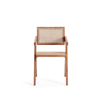 Manhattan Comfort - Lot de 2 chaises de salle à manger avec accoudoirs Hamlet 19,67 po style industriel chic - Nature-Assise en canne naturelle