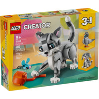 LEGO - Chat ludique Creator - 407 pièces-Ensemble de construction LEGO pour les enfants âgés de 8 ans et plus pour construire 3 jouets différents pour animaux de compagnie