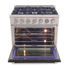 Kucht - 36 po Série KNG Cuisinière Pro Style au gaz propane - Acier inoxydable/Noir-Porte de four interchangeable disponible en neuf couleurs