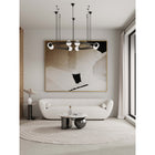 Manhattan Comfort - Ensemble de 2 tables basse et d’appoint Laurel Modern Glam - Noir-Magnifique plateau de table en pierre frittée