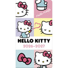 DateWorks - Planificateur de poche mensuel 2026-2027 - 3,5 po x 6,5 po - Hello Kitty - Bilingue-Taille de 6,5 po x 3,5 po, parfaite pour la planification en déplacement
