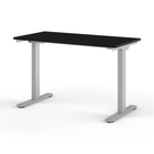 Humanscale - Table assis-debout eFloat Go 2.0 - 24 po x 48 po - surface stratifiée noire/piètement argenté-Une technologie anticollision à accéléromètre empêche tout contact accidentel avec des objets lors du réglage vertical