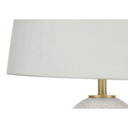 Monarch Specialties - Luminaire - 26 po H Lampe De Table - Céramique Blanche - Abat-Jour Ivoire / Crème - Transitionnel-Il suffit d'un assemblage mineur grâce aux instructions illustrées incluses et à la garantie limitée de 2 ans contre les défauts du fabricant pour un changement d'accent facile et sans souci