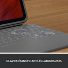 Étui clavier Logitech Rugged Folio pour iPad A16/ 10.9" (10e génération) - Anglais - Graphite-Le loquet magnétique offre un stockage sûr et sécurisé