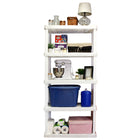 Oskar - Étagère de rangement grande à 5 niveaux - 18 po x 36 po x 74 po - blanc-Comprend cinq étagères à hauteur fixe H 16 x L 36 x P 18 pouces