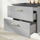 Modway - Daybreak 24" Vanette de salle de bain - Gris clair noir-Construction en bois d’hévéa, MDF, panneau de particules
