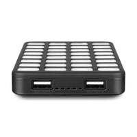 Aluratek - Power Bank - 8000 mAh - Double USB 2.1A - Avec 32 LED Lantern-Batterie rechargeable lithium-ion intégrée de 8 000 mAh avec double sortie combinée de 5 V/2,1 A max pour charger rapidement n'importe quel appareil mobile USB (câble de chargement d'origine requis)